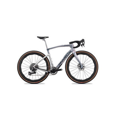 Full side-on profile of the Pinarello Dogma GR specialist gravel frame kit at bicycle. Richmond, London, featuring the flagship TorayCa T1100 1K carbon fibre construction and race-proven gravel competition geometry.