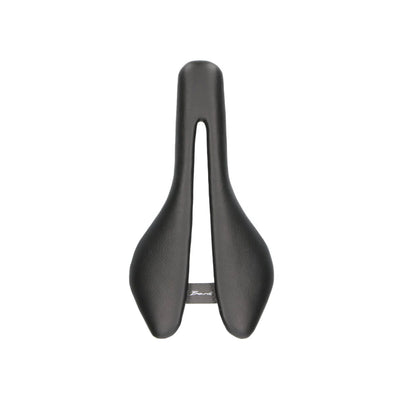 Top-down view of the Berk Lipa shorter road saddle, available at bicycle. London, engineered for high stability and specialist performance.