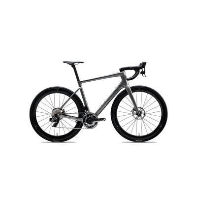 Side-on profile of the ENVE Melee in the specialist Damascus colourway at bicycle. Richmond, London, showcasing the high-performance racing geometry and elite carbon fibre construction tuned for precision handling.