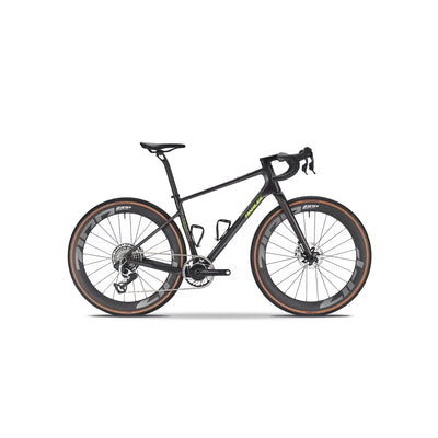 Side profile of the Parlee Taos specialist gravel bike at bicycle. Richmond, London, featuring an ultra-lightweight carbon monocoque frame and 50mm tyre clearance for performance off-road riding.