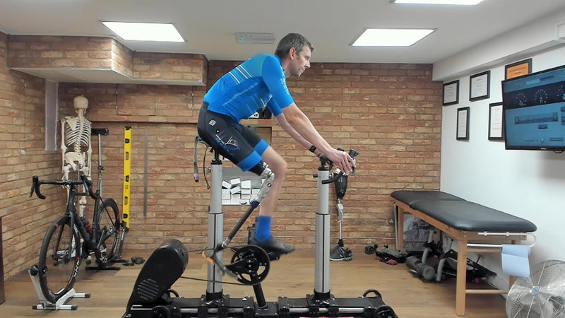 bicycle. London’s destination for professional bike fitting at our Richmond store, demonstrating our expertise in complex biomechanical requirements and adaptive cycling through a specialist session with client Brett.